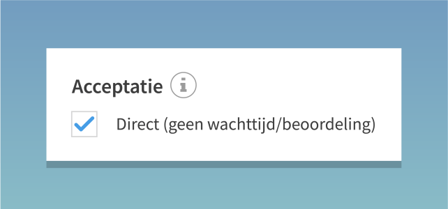 geaccepteerd door nieuwe zorgverzekeraar