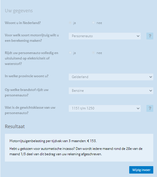 Motorrijtuigenbelasting Honda Jazz